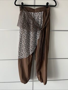 Super Fun Pants with Draping and Scarf. NWOT